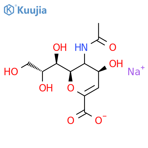 N-Acetyl-2,3-dehydro-2-deoxyneuraminic Acid Sodium Salt structure