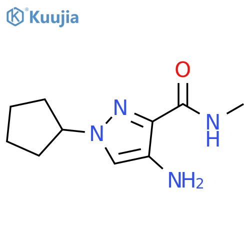 1H-Pyrazole-3-carboxamide, 4-amino-1-cyclopentyl-N-methyl- structure