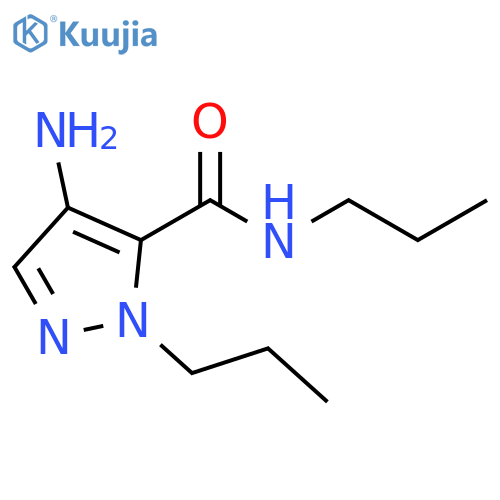 4-amino-N,1-dipropyl-1H-pyrazole-5-carboxamide structure