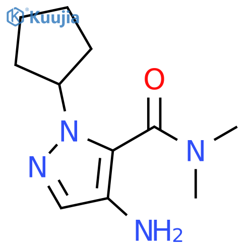 1H-Pyrazole-5-carboxamide, 4-amino-1-cyclopentyl-N,N-dimethyl- structure