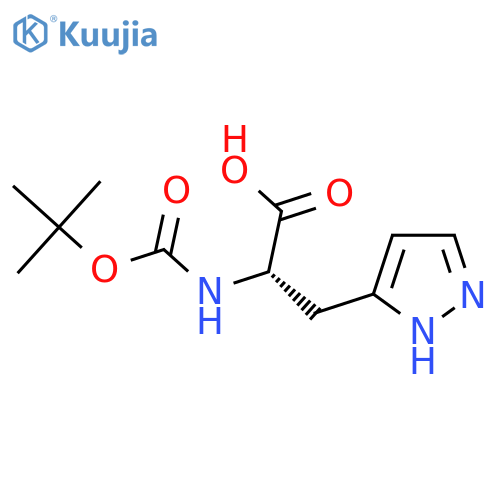 1H-Pyrazole-3-propanoic acid, α-[[(1,1-dimethylethoxy)carbonyl]amino]-, (S)- (9CI) structure