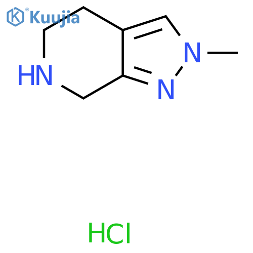 2-Methyl-4,5,6,7-tetrahydro-2H-pyrazolo[3,4-c]pyridine hydrochloride structure