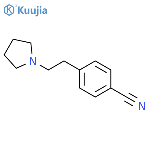 4-2-(pyrrolidin-1-yl)ethylbenzonitrile structure