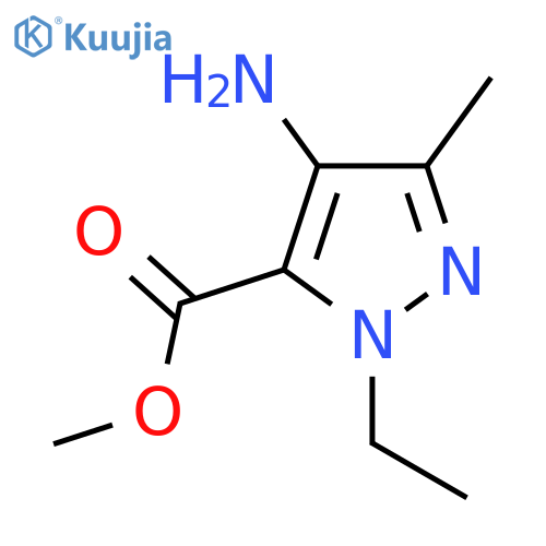 methyl 4-amino-1-ethyl-3-methyl-1H-pyrazole-5-carboxylate structure