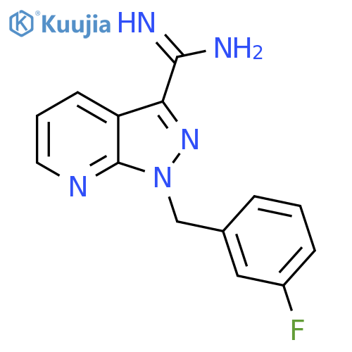 1-(3-Fluorophenyl)methyl-1H-pyrazolo3,4-bpyridine-3-carboximidamide structure