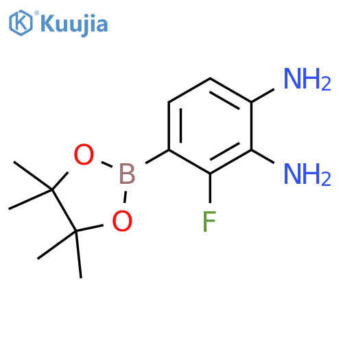 1,2-Benzenediamine, 3-fluoro-4-(4,4,5,5-tetramethyl-1,3,2-dioxaborolan-2-yl)- structure