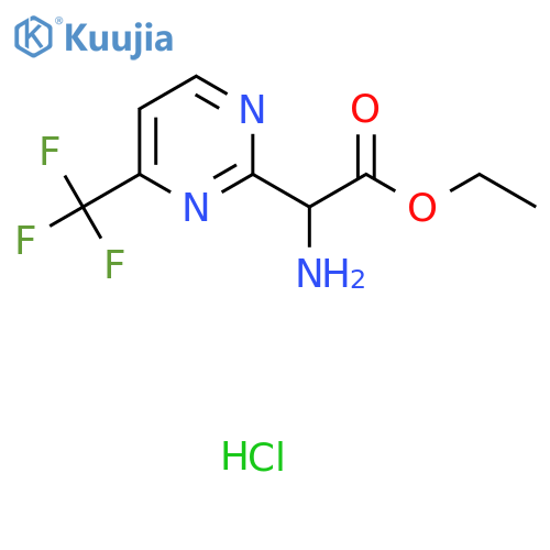 Ethyl 2-amino-2-(4-(trifluoromethyl)pyrimidin-2-YL)acetate hcl structure