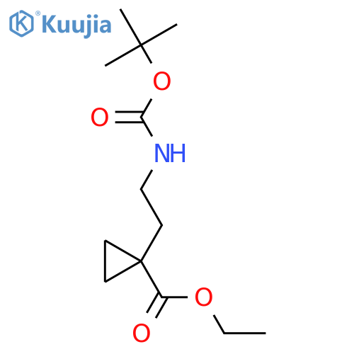 ETHYL 1-(2-((TERT-BUTOXYCARBONYL)AMINO)ETHYL)CYCLOPROPANE-1-CARBOXYLATE structure