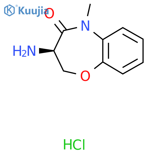 (R)-3-Amino-5-methyl-2,3-dihydrobenzo[B][1,4]oxazepin-4(5H)-one hcl structure