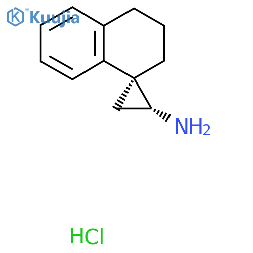 (1'R,4S)-Spiro[2,3-dihydro-1H-naphthalene-4,2'-cyclopropane]-1'-amine;hydrochloride structure