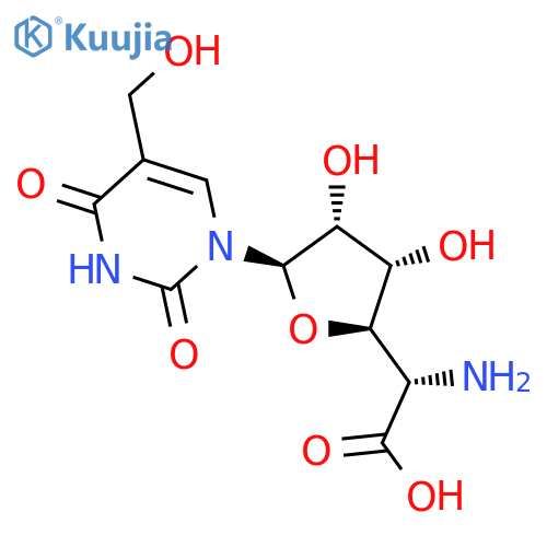 1-(5-amino-5-deoxy-beta-D-allofuranuronosyl)-5-(hydroxymethyl)pyrimidine-2,4(1H,3H)-dione structure