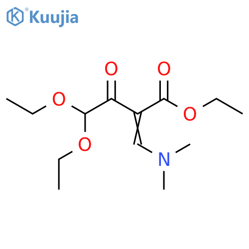 ethyl 2-(dimethylamino)methylidene-4,4-diethoxy-3-oxobutanoate structure