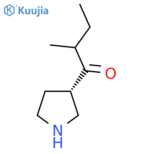 2-Methyl-1-[(3s)-pyrrolidin-3-yl]butan-1-one structure