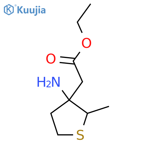 ethyl 2-(3-amino-2-methylthiolan-3-yl)acetate structure