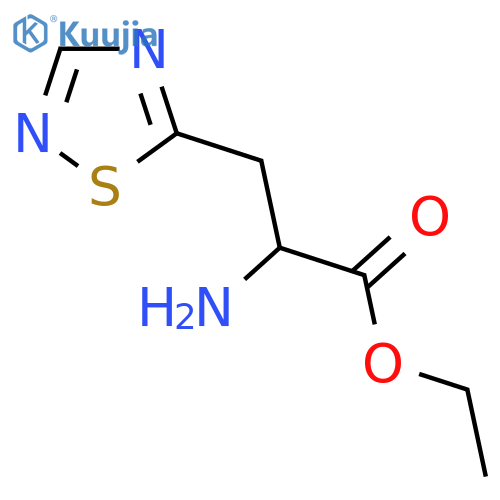 Ethyl 2-amino-3-(1,2,4-thiadiazol-5-yl)propanoate structure