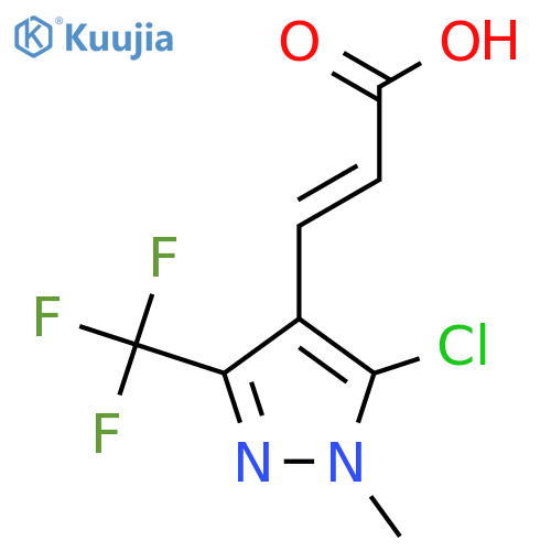 3-5-chloro-1-methyl-3-(trifluoromethyl)-1H-pyrazol-4-ylprop-2-enoic acid structure