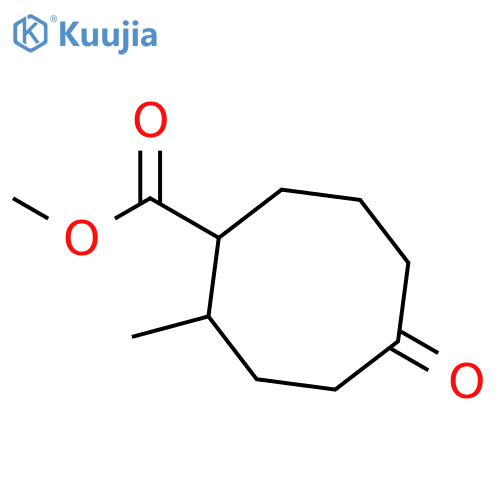 Cyclooctanecarboxylic acid, 2-methyl-5-oxo-, methyl ester structure