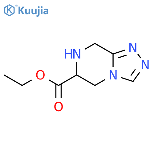 1,2,4-Triazolo[4,3-a]pyrazine-6-carboxylic acid, 5,6,7,8-tetrahydro-, ethyl ester structure