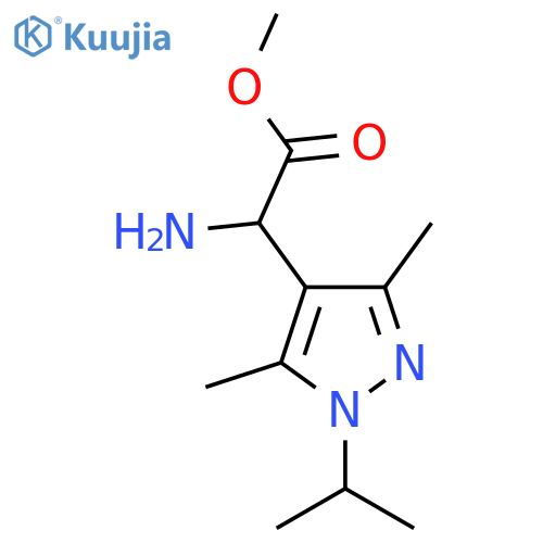 methyl 2-amino-2-[3,5-dimethyl-1-(propan-2-yl)-1H-pyrazol-4-yl]acetate structure