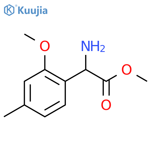 methyl 2-amino-2-(2-methoxy-4-methylphenyl)acetate structure