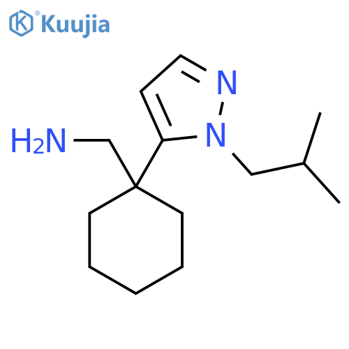 {1-1-(2-methylpropyl)-1H-pyrazol-5-ylcyclohexyl}methanamine structure