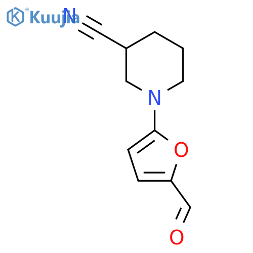 1-(5-Formylfuran-2-yl)piperidine-3-carbonitrile structure