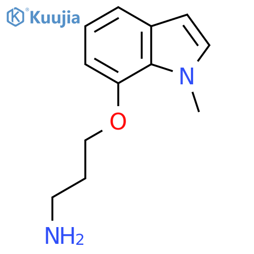 3-(1-methyl-1H-indol-7-yl)oxypropan-1-amine structure