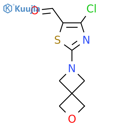 4-Chloro-2-{2-oxa-6-azaspiro[3.3]heptan-6-yl}-1,3-thiazole-5-carbaldehyde structure