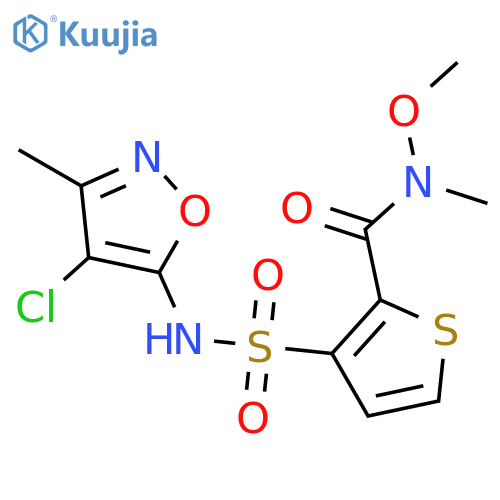 3-(N-(4-Chloro-3-methylisoxazol-5-yl)sulfamoyl)-N-methoxy-N-methylthiophene-2-carboxamide structure