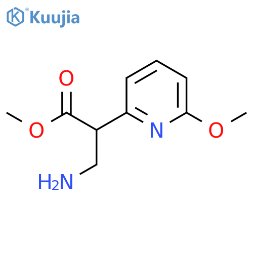methyl 3-amino-2-(6-methoxypyridin-2-yl)propanoate structure