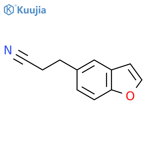 3-(1-benzofuran-5-yl)propanenitrile structure