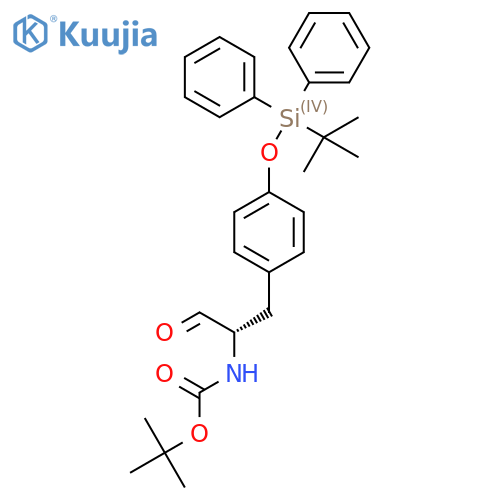 N-Boc-2(S)-2-(4-{tert-butyl(diphenyl)silyloxy}phenyl)propanal structure
