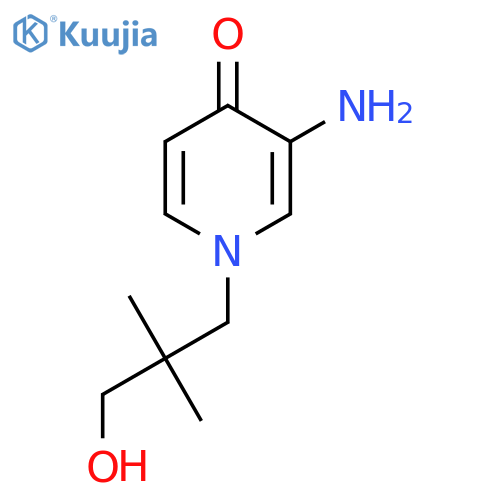 3-amino-1-(3-hydroxy-2,2-dimethylpropyl)-1,4-dihydropyridin-4-one structure