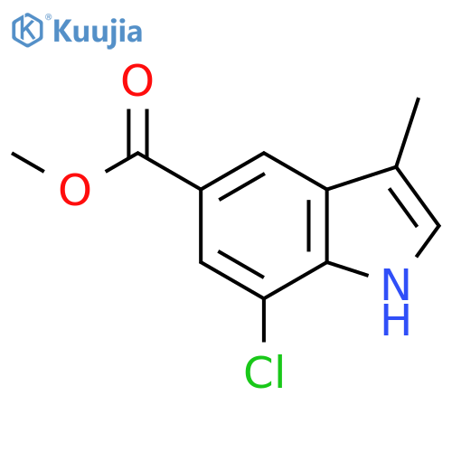Methyl 7-chloro-3-methyl-1H-indole-5-carboxylate structure