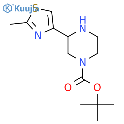 Tert-butyl 3-(2-methyl-1,3-thiazol-4-yl)piperazine-1-carboxylate structure