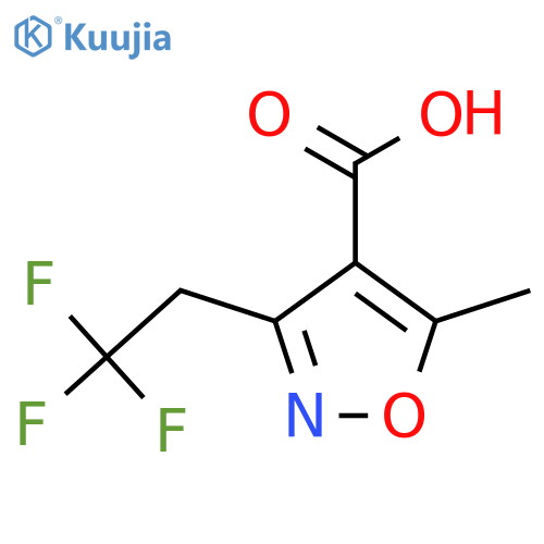 4-Isoxazolecarboxylic acid, 5-methyl-3-(2,2,2-trifluoroethyl)- structure