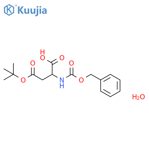 (R)-2-(((Benzyloxy)carbonyl)amino)-4-(tert-butoxy)-4-oxobutanoic acid hydrate structure