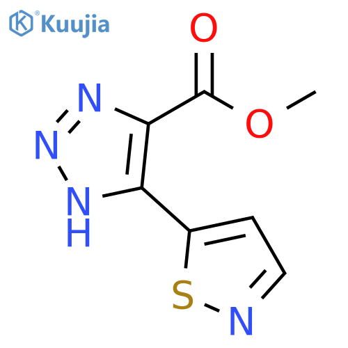 1H-1,2,3-Triazole-4-carboxylic acid, 5-(5-isothiazolyl)-, methyl ester structure