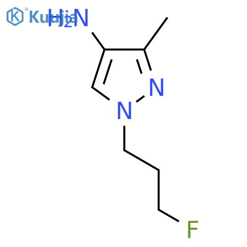 1-(3-fluoropropyl)-3-methyl-1H-pyrazol-4-amine structure
