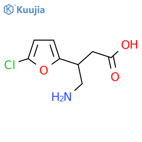 4-amino-3-(5-chlorofuran-2-yl)butanoic acid structure