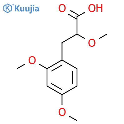 3-(2,4-dimethoxyphenyl)-2-methoxypropanoic acid structure