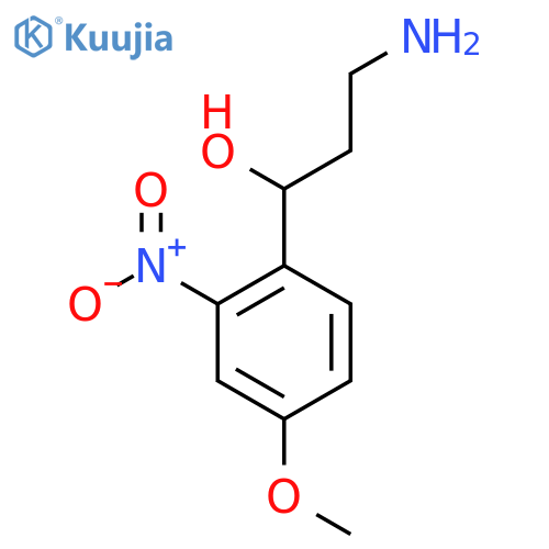 3-amino-1-(4-methoxy-2-nitrophenyl)propan-1-ol structure