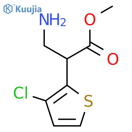methyl 3-amino-2-(3-chlorothiophen-2-yl)propanoate structure