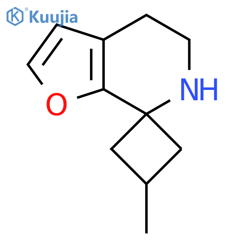 3-methyl-5',6'-dihydro-4'H-spirocyclobutane-1,7'-furo2,3-cpyridine structure