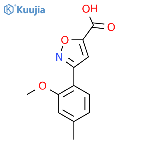 3-(2-methoxy-4-methylphenyl)-1,2-oxazole-5-carboxylic acid structure