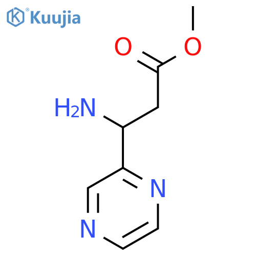 methyl 3-amino-3-(pyrazin-2-yl)propanoate structure