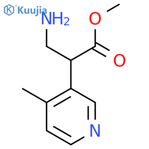 methyl 3-amino-2-(4-methylpyridin-3-yl)propanoate structure