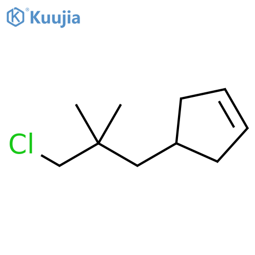 Cyclopentene, 4-(3-chloro-2,2-dimethylpropyl)- structure