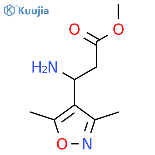 methyl 3-amino-3-(dimethyl-1,2-oxazol-4-yl)propanoate structure