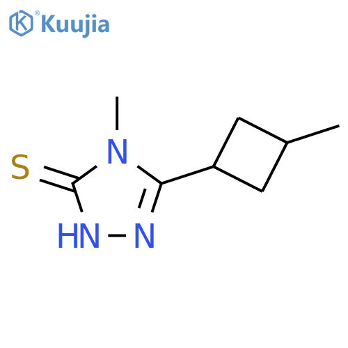 3H-1,2,4-Triazole-3-thione, 2,4-dihydro-4-methyl-5-(3-methylcyclobutyl)- structure